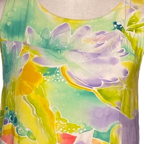 Jams World Wms Sz XS Beight Multi Color Koi Pond Janice Hawaii Dress - Picture 2 of 6